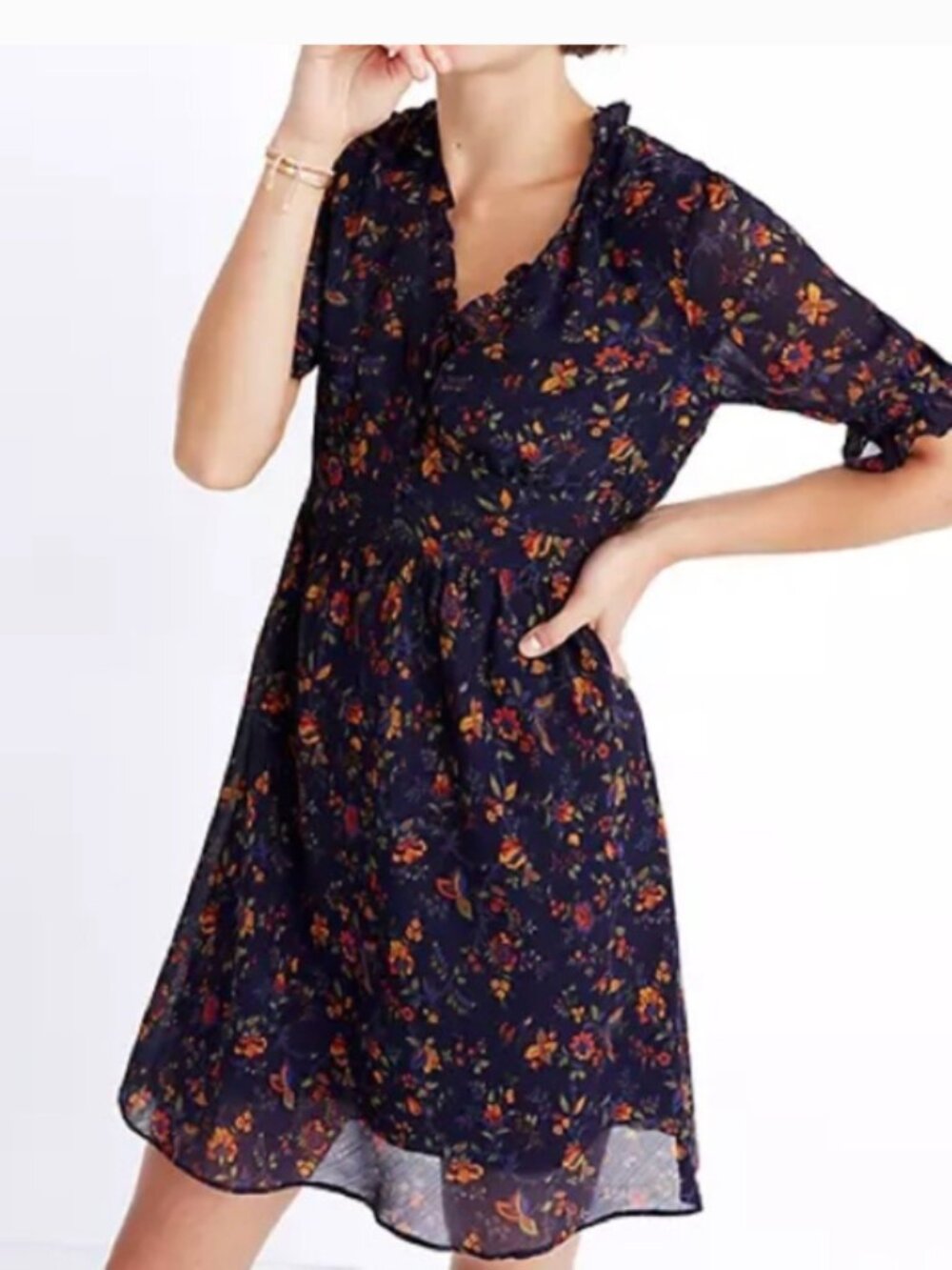 NWOT Madewell Freesia Boho Mini Dress in Climbing Vine - 12